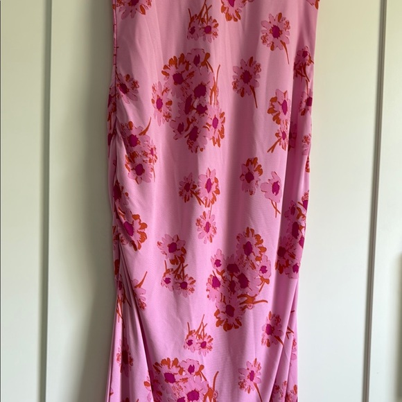 Rouge Laly Pink Floral Midi Dress - Picture 6 of 6